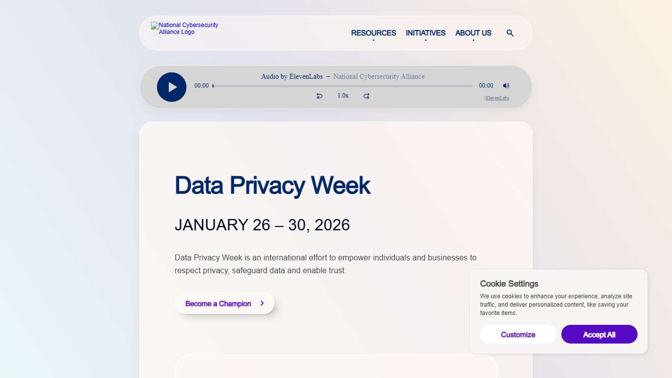 Data Privacy Week - National Cybersecurity Alliance